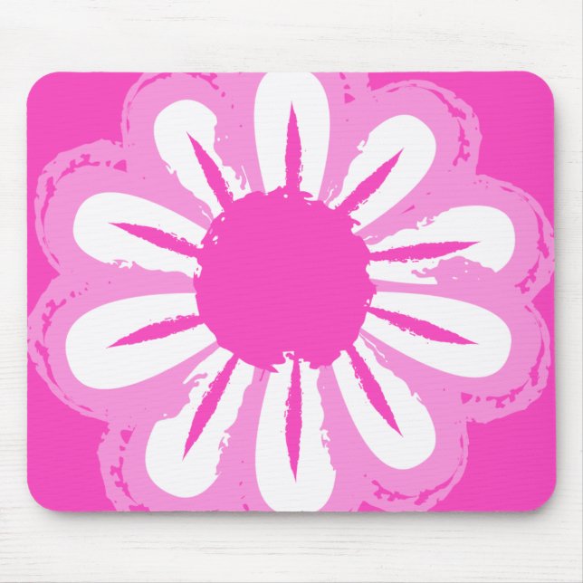 Cute floral pattern background mouse pad (Front)