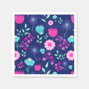 Cute floral pattern background napkin