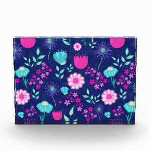 Cute floral pattern background photo block