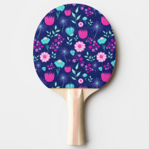 Cute floral pattern background ping pong paddle
