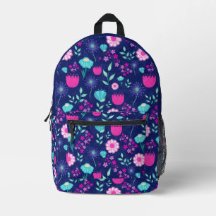 Cute floral pattern background printed backpack