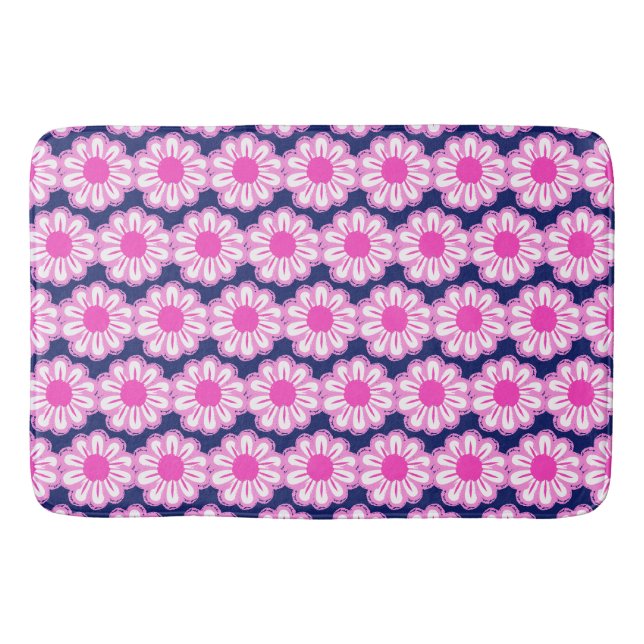 Cute Floral Pattern Bath Mat (Front)