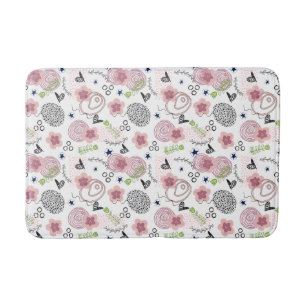Cute Floral Pattern Bath Mat