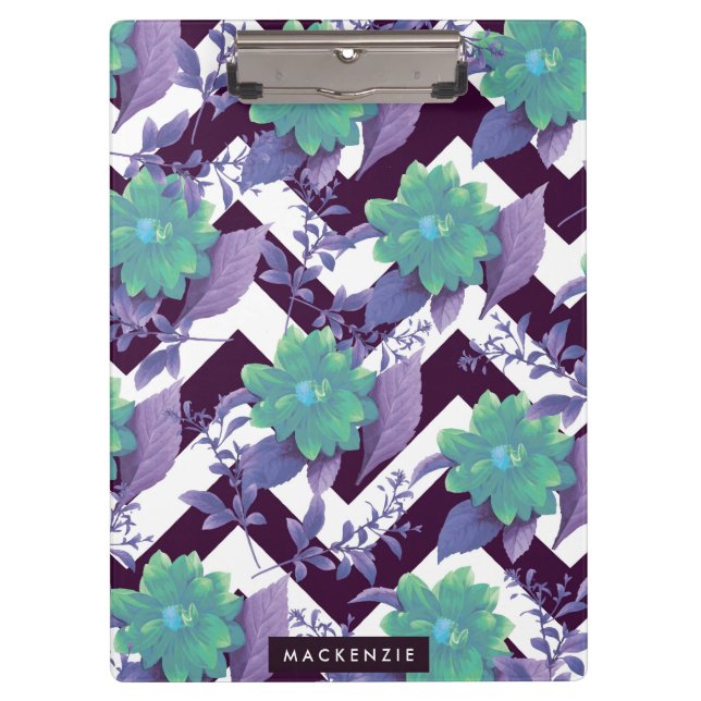 Cute Floral Pattern Clipboard (Front)
