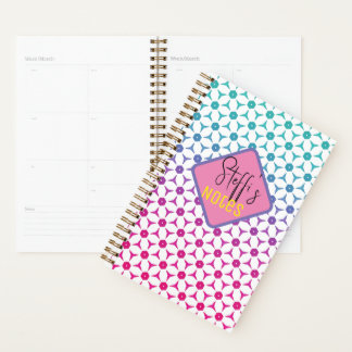 Cute floral pattern personalized planner