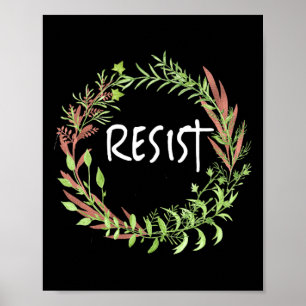 Cute Floral - Resist Poster