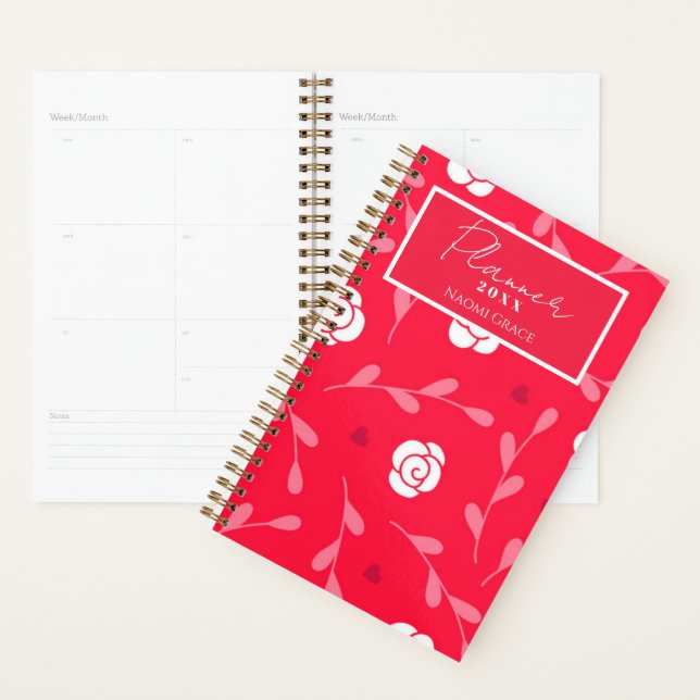 Cute Floral Rose  Planner (Display)