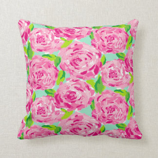 Cute Floral Roses Throw Pillow