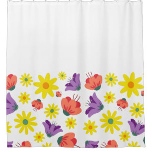 Cute Floral Shower Curtain