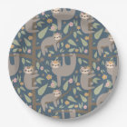 Cute Floral Sloth Pattern