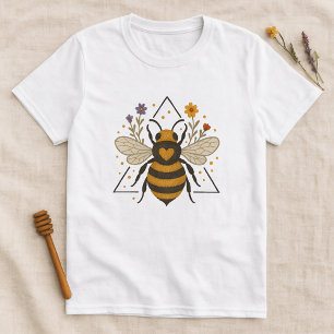 Cute Floral Summer Bee T-Shirt