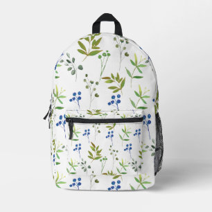 Cute Floral Watercolor Printed Backpack