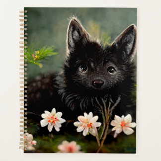 Cute floral wild animal notebook planner