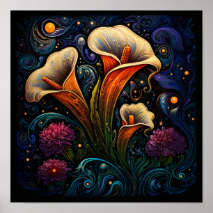 Cute Floriist Glowy Lily Flower - Lilly Poster