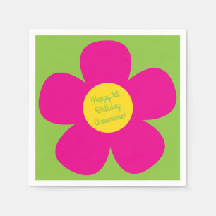 Cute Flower Birthday Party Napkin