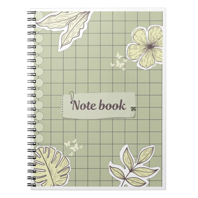 Cute flower butterflies  notebook (Front)