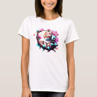 Cute Flower Cat Acrylic T-Shirt