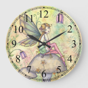 Cute Flower Fairy Fantasy Art Wall Clock