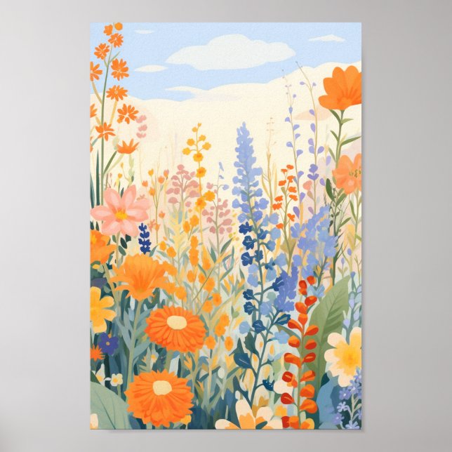 Cute Flower Field Poster (Front)