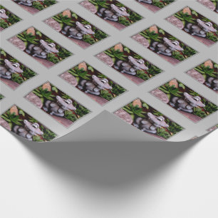 Cute Flower Garden Frog Nature Pattern    Wrapping Paper