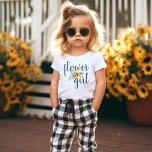 Cute Flower Girl Sunflower Wedding T-Shirt<br><div class="desc">Make your flower girl feel extra special with this fun t-shirt!</div>