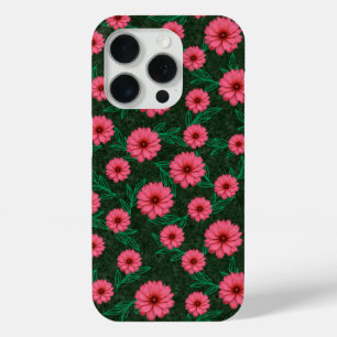 Cute flower pattern iPhone 15 pro case