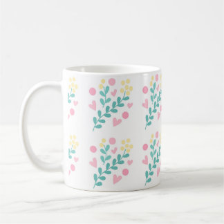 Cute flower pattern design coffee mug