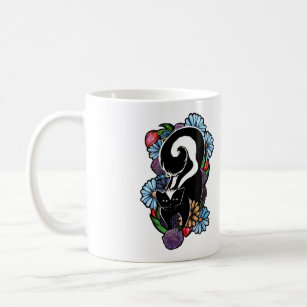 Cute Flower Skunk Coffee Mug