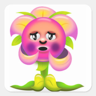 Cute Flower Square Sticker