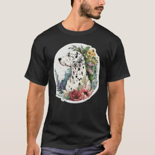Cute Flower summer Floral Dalmatian 1 T-Shirt
