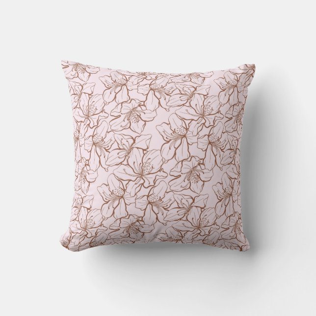 Cute Flower Throw Pillow (Front)