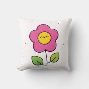Cute flower throw pillow