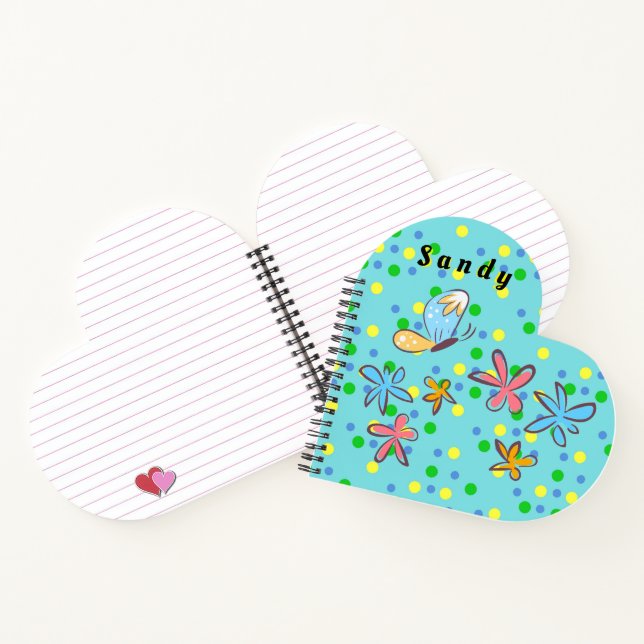 Cute Flowers And Butterfly Notebook (Inside)