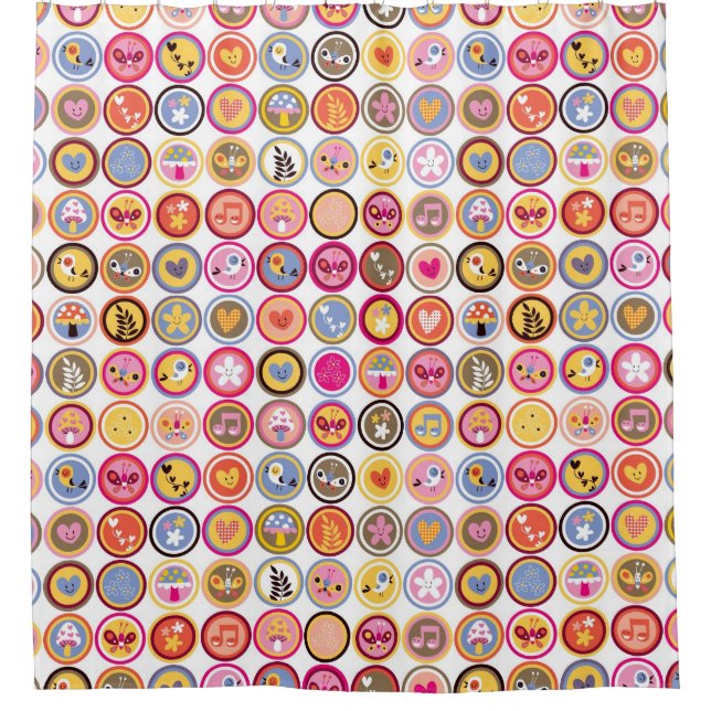 cute flowers, birds, hearts pattern (Front)