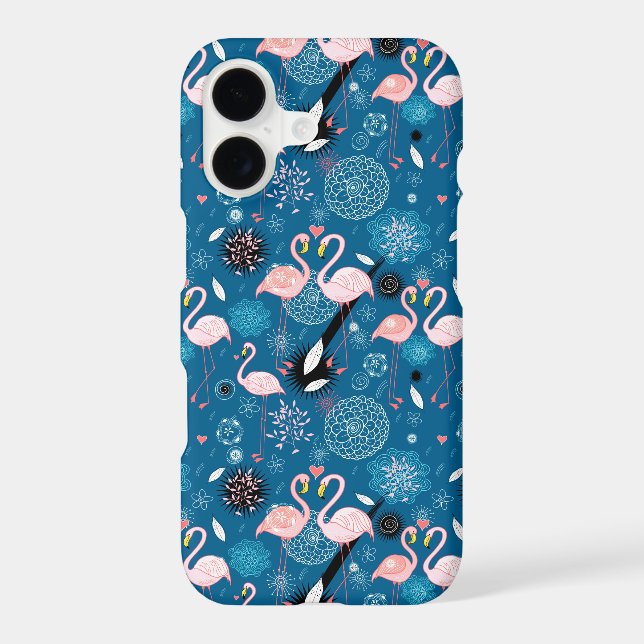 Cute flowers flamingos pattern (Back)