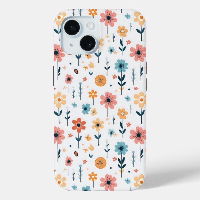 Cute Flowers Floral Pattern Case-Mate iPhone Case (Back)