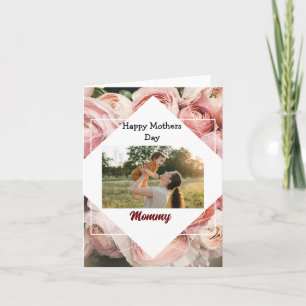 Cute Flowers Happy Mother`s Day  Photo Card