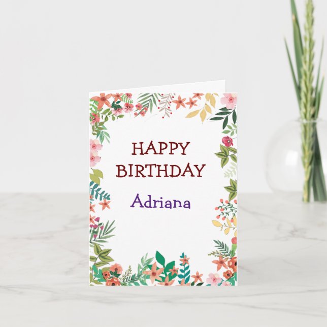 Cute Flowers Happy Mother`s Day  Photo Card (Front)