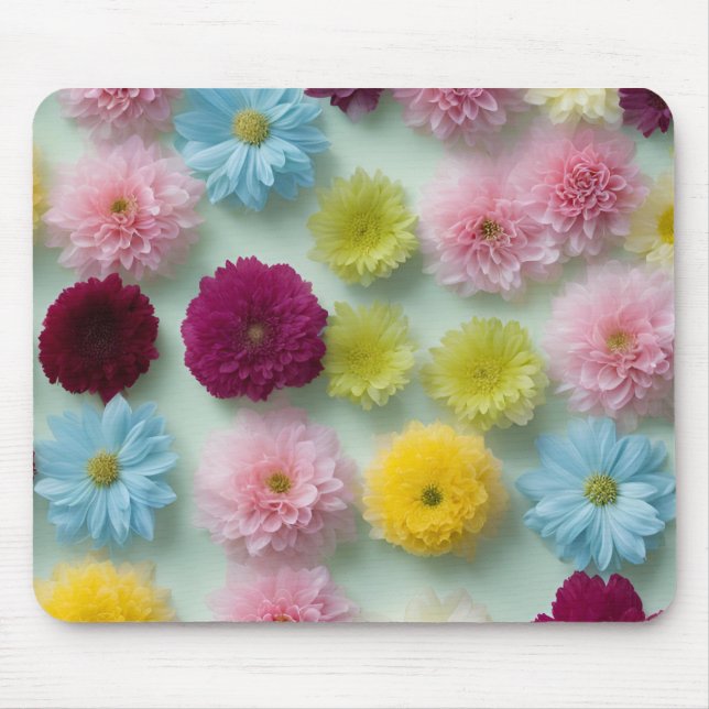 Cute Flowers Mouse Pad (Front)