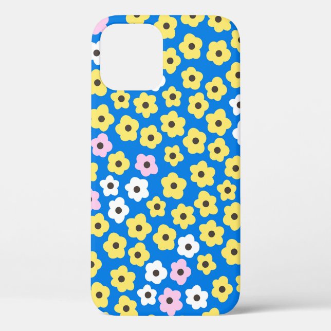 Cute flowers: seamless cartoon pattern. Case-Mate iPhone case (Back)