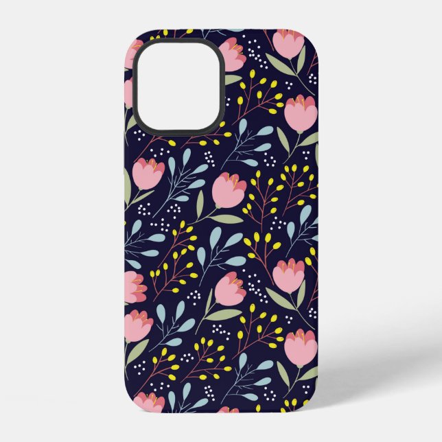Cute flowers seamless pattern iPhone case (Back)