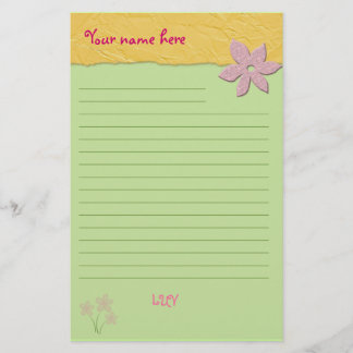 Cute Flowers Stationery