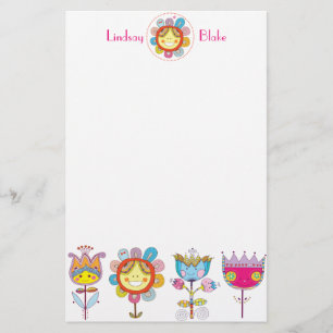 Cute Flowers Stationery