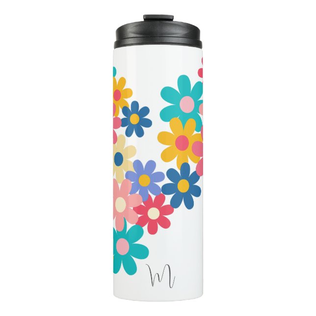 Cute Flowers Thermal Tumbler (Front)