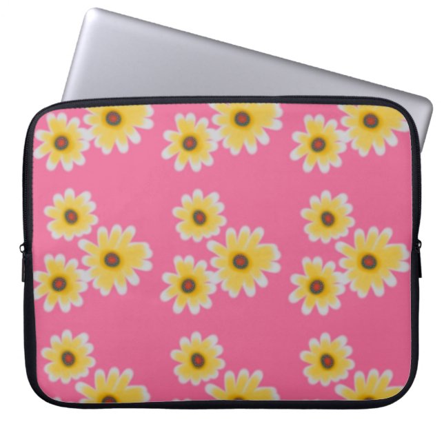 Cute Flowery Laptop Sleeve (Front)