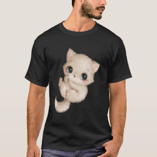 Cute Fluffy Adorable Cat Pet Art T-Shirt