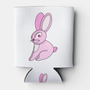 Cute Fluffy Bunny Can Cooler