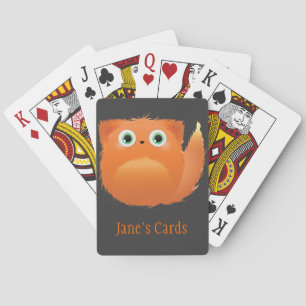 Cute Fluffy Cartoon Fox Playing Cards