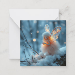Cute fluffy christmas Fairy Card