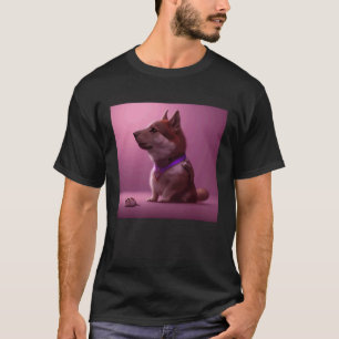 Cute Fluffy Dog Shiba Inu Husky Sheepdog Shepherd T-Shirt